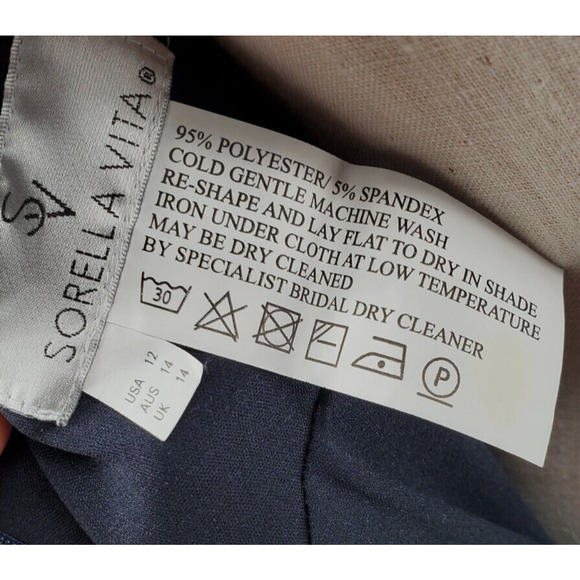 Sorella Vita Simple Bridesmaid Sapphire Blue Dress Womens Size 12 Style 9312 New - Picture 8 of 8